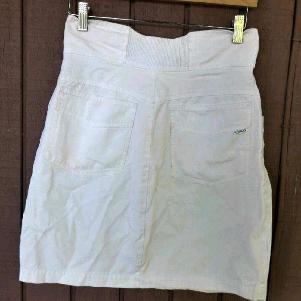 Vintage Esprit Collection Waist Belted White Skirt - Picture 2 of 13